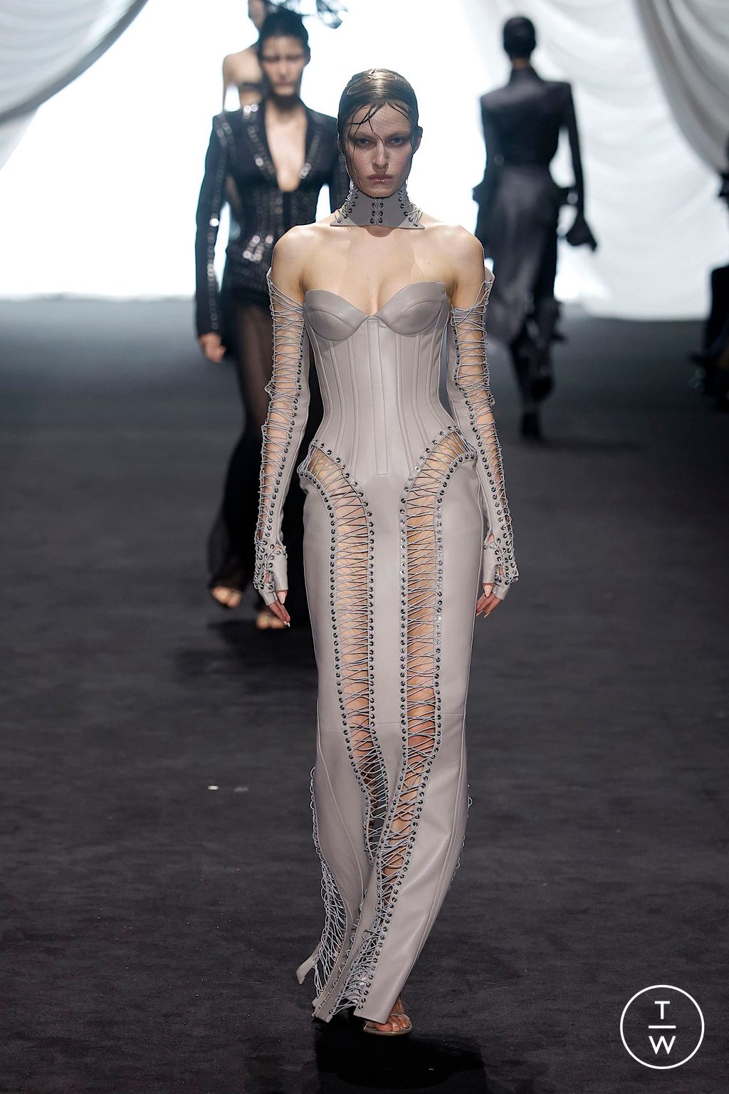 Fashion Week Paris Spring/Summer 2025 look 41 from the Jean Paul Gaultier collection couture