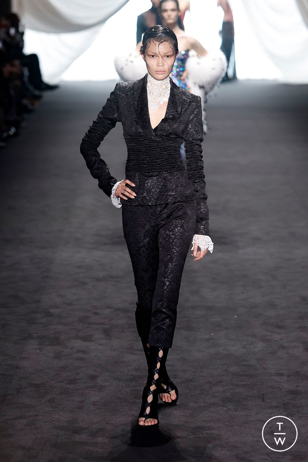 Fashion Week Paris Spring/Summer 2025 look 50 from the Jean Paul Gaultier collection couture