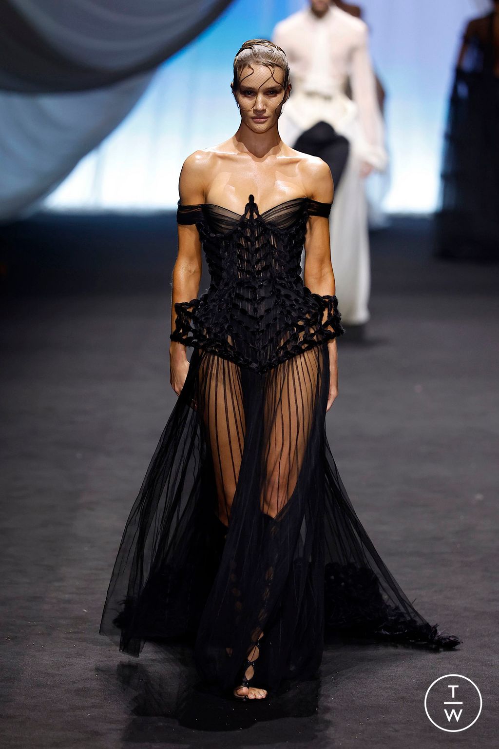 Fashion Week Paris Spring/Summer 2025 look 69 from the Jean Paul Gaultier collection couture