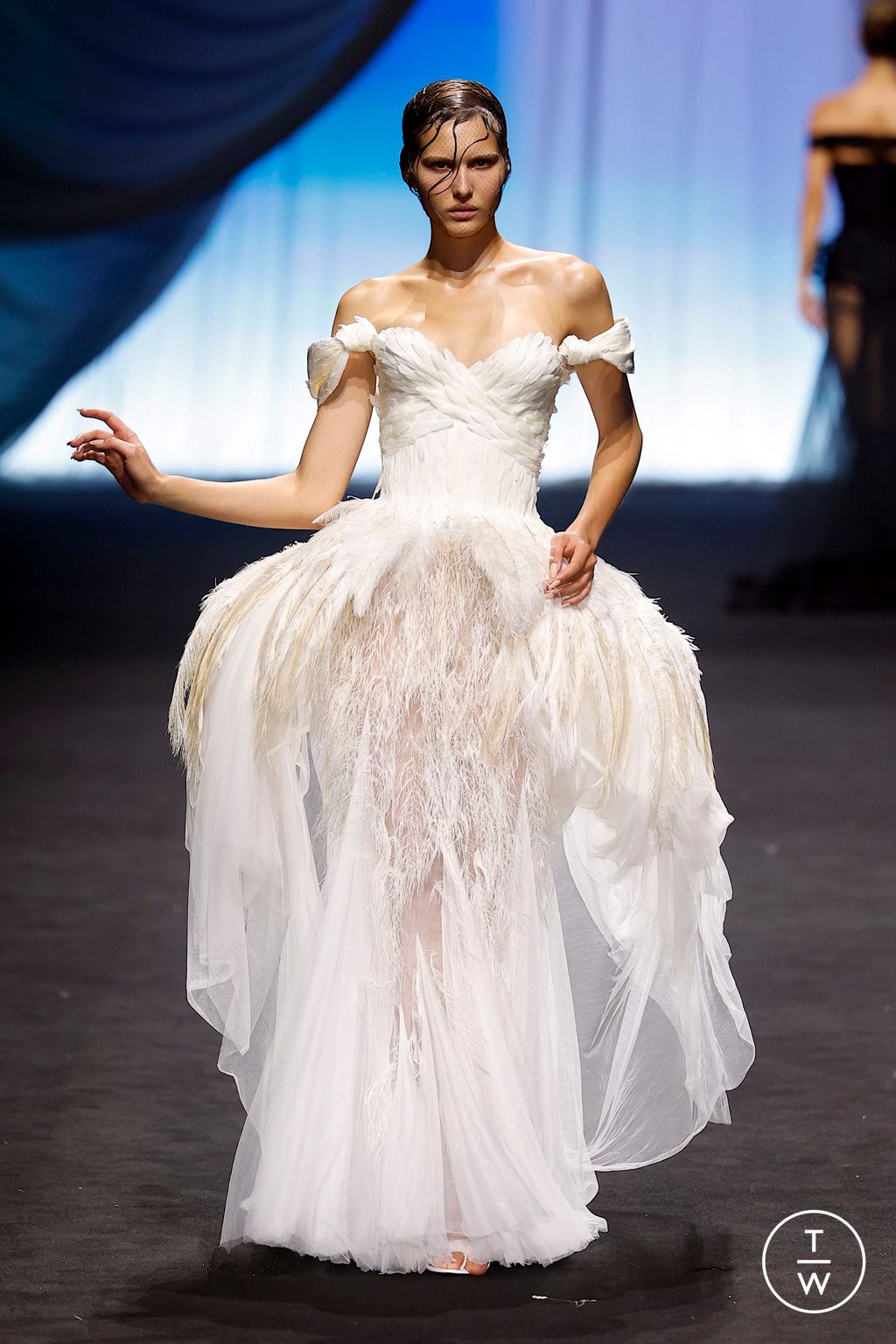 Fashion Week Paris Spring/Summer 2025 look 74 from the Jean Paul Gaultier collection couture