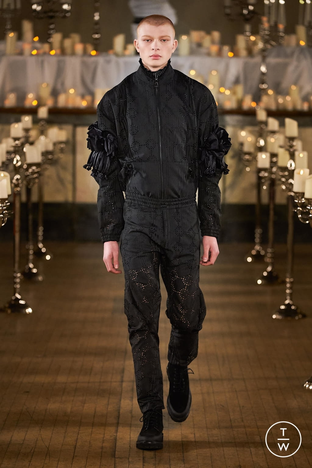 Fashion Week London Fall/Winter 2020 look 2 from the Jordanluca collection menswear