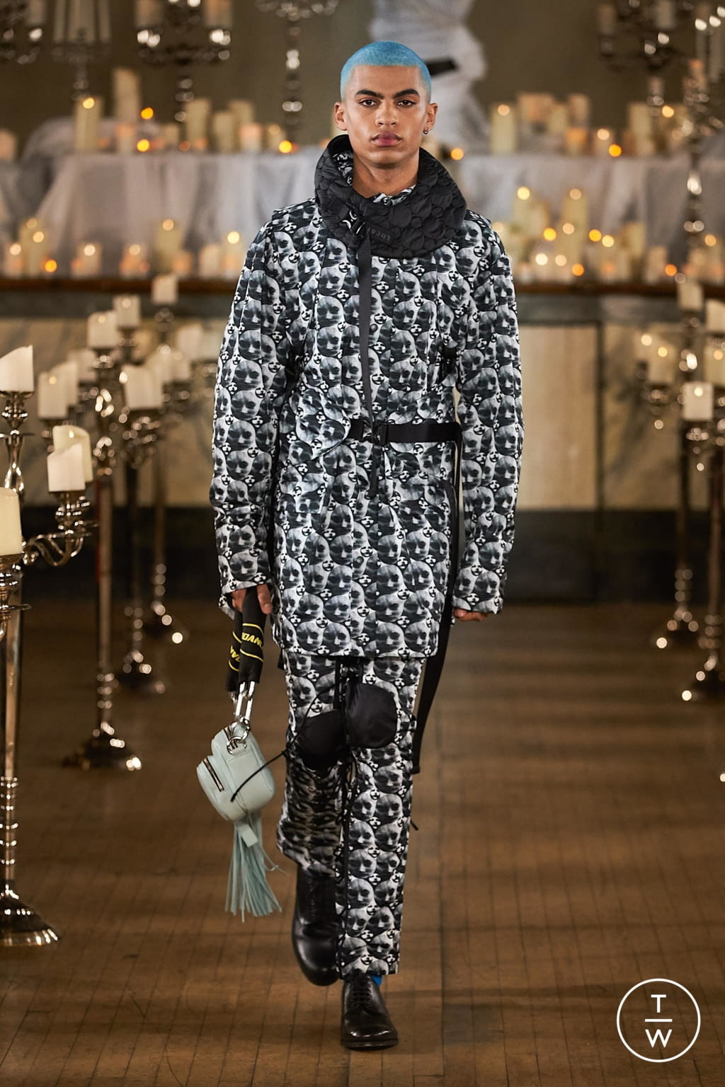 Fashion Week London Fall/Winter 2020 look 5 from the Jordanluca collection 男装