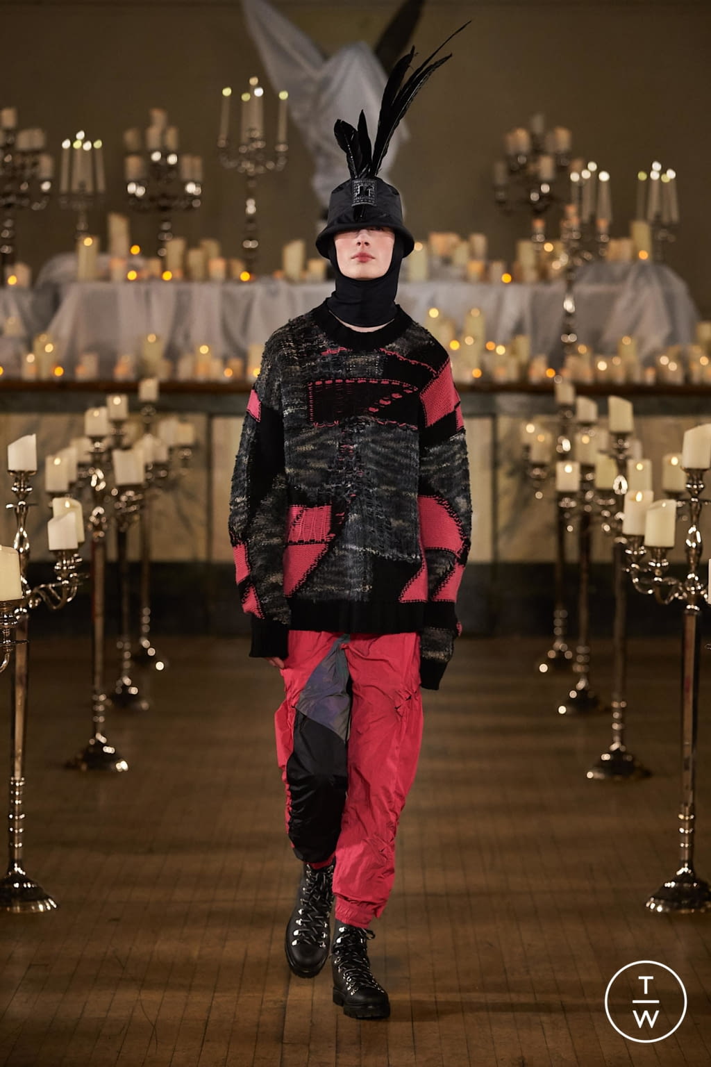 Fashion Week London Fall/Winter 2020 look 6 from the Jordanluca collection 男装