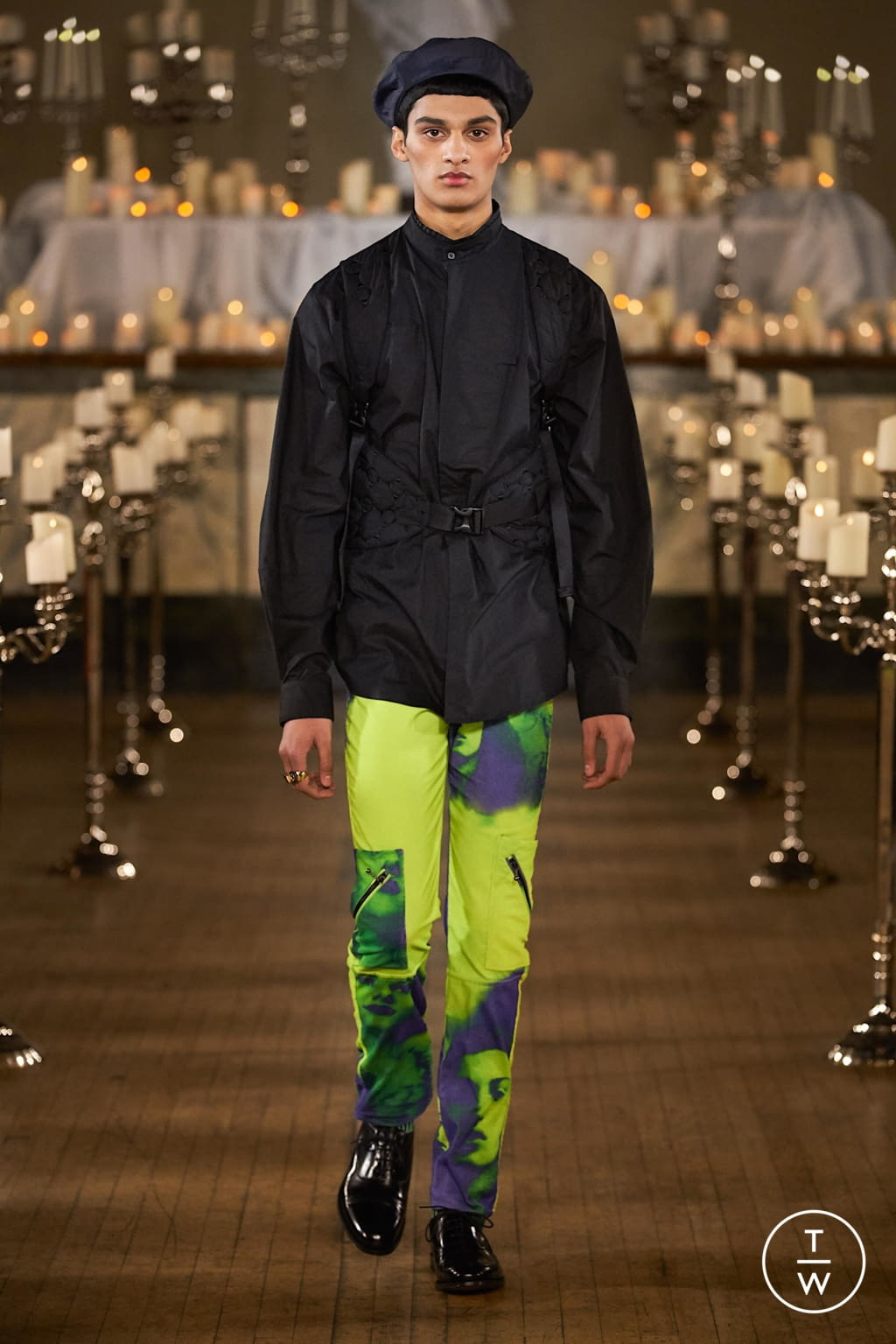 Fashion Week London Fall/Winter 2020 look 8 from the Jordanluca collection menswear