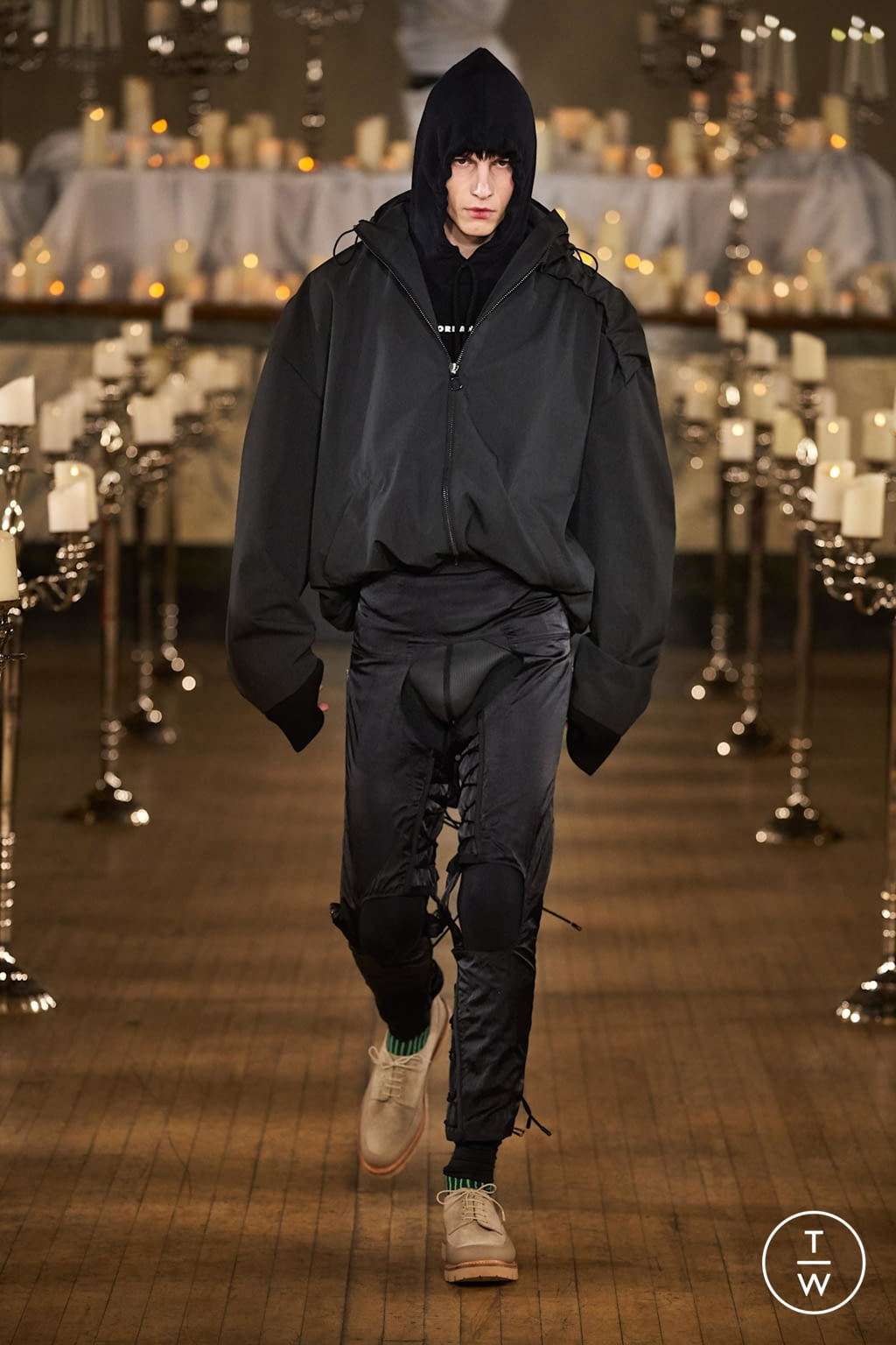 Fashion Week London Fall/Winter 2020 look 10 from the Jordanluca collection menswear