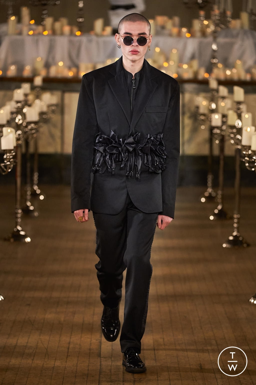Fashion Week London Fall/Winter 2020 look 14 from the Jordanluca collection menswear