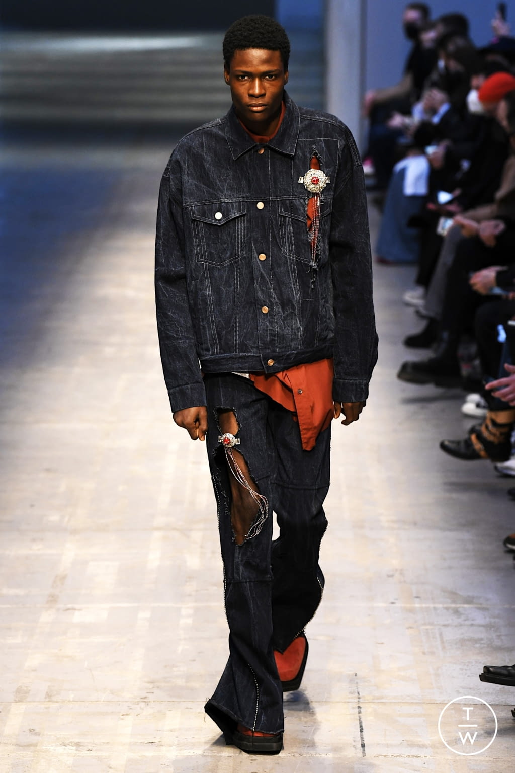 Fashion Week Milan Fall/Winter 2022 look 27 from the Jordanluca collection 男装
