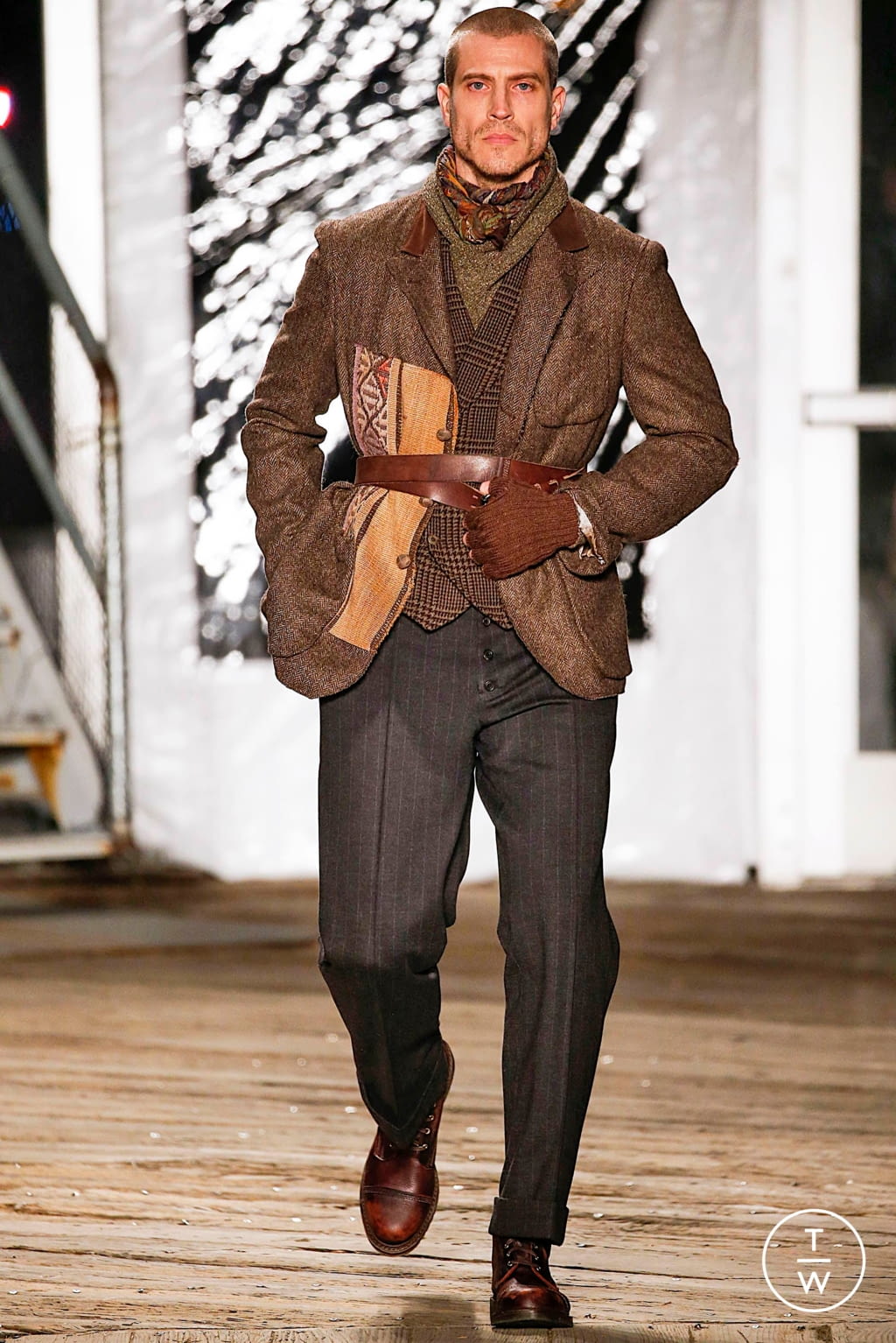 joseph abboud shearling coat