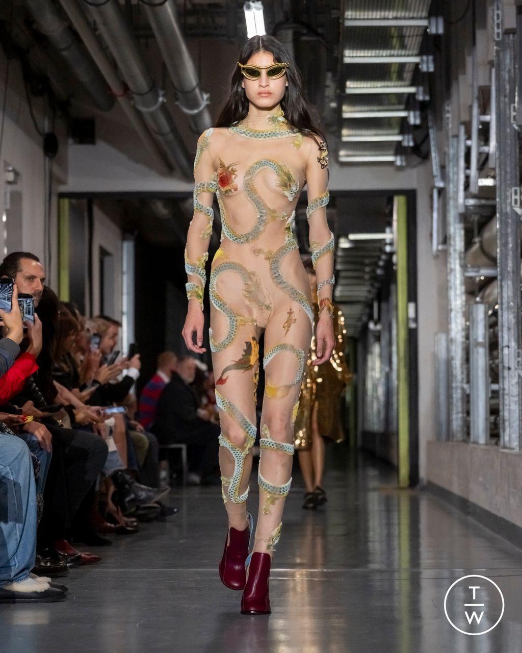 Fashion Week Paris Spring/Summer 2026 look 57 from the Jean Paul Gaultier collection womenswear