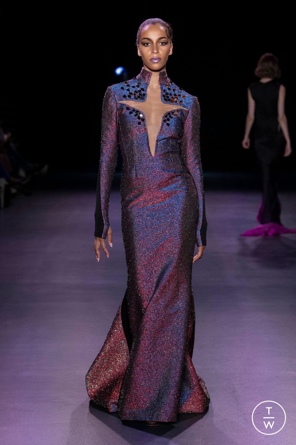 Fashion Week Paris Fall/Winter 2022 look 14 from the Julien Fournié collection couture