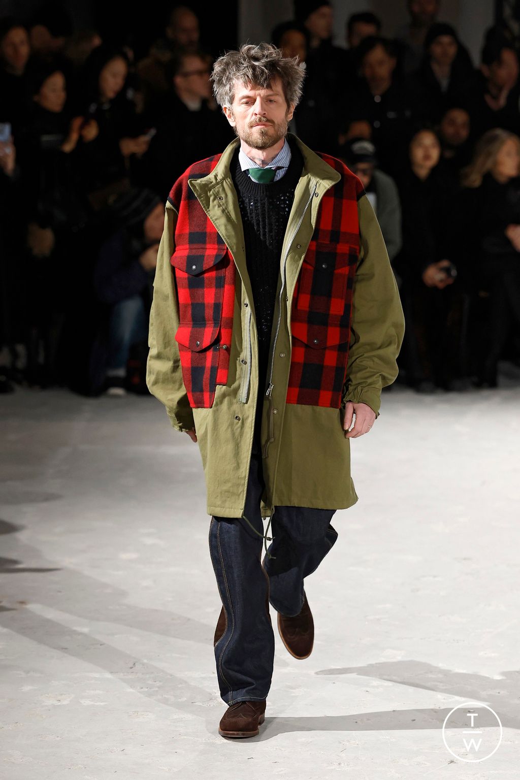 Fashion Week Paris Fall/Winter 2025 look 21 from the Junya Watanabe Man collection menswear