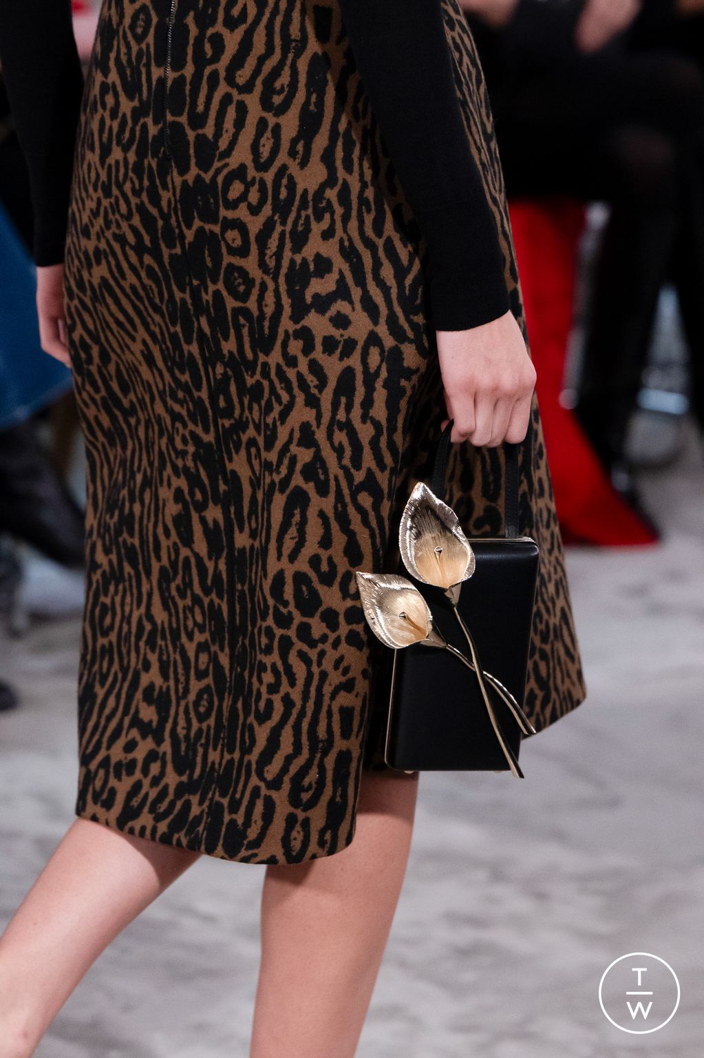 Fashion Week New York Fall/Winter 2026 look 3 from the Carolina Herrera collection womenswear accessories