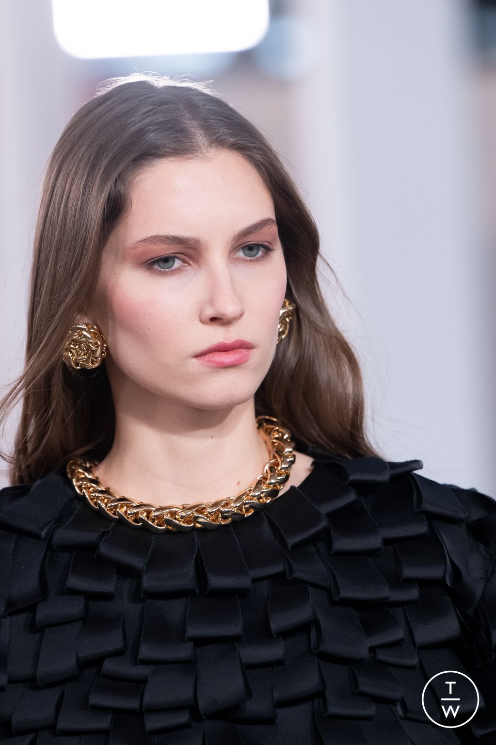 Fashion Week New York Fall/Winter 2026 look 60 from the Carolina Herrera collection womenswear accessories