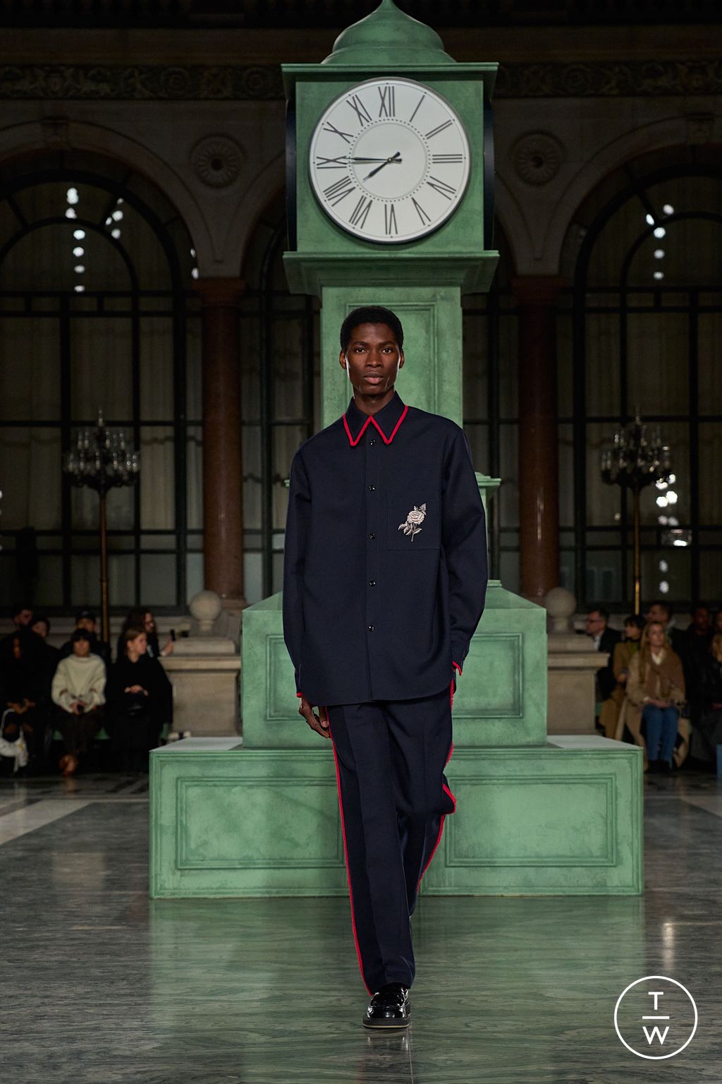 Fashion Week London Fall/Winter 2025 look 46 from the Kent & Curwen collection womenswear