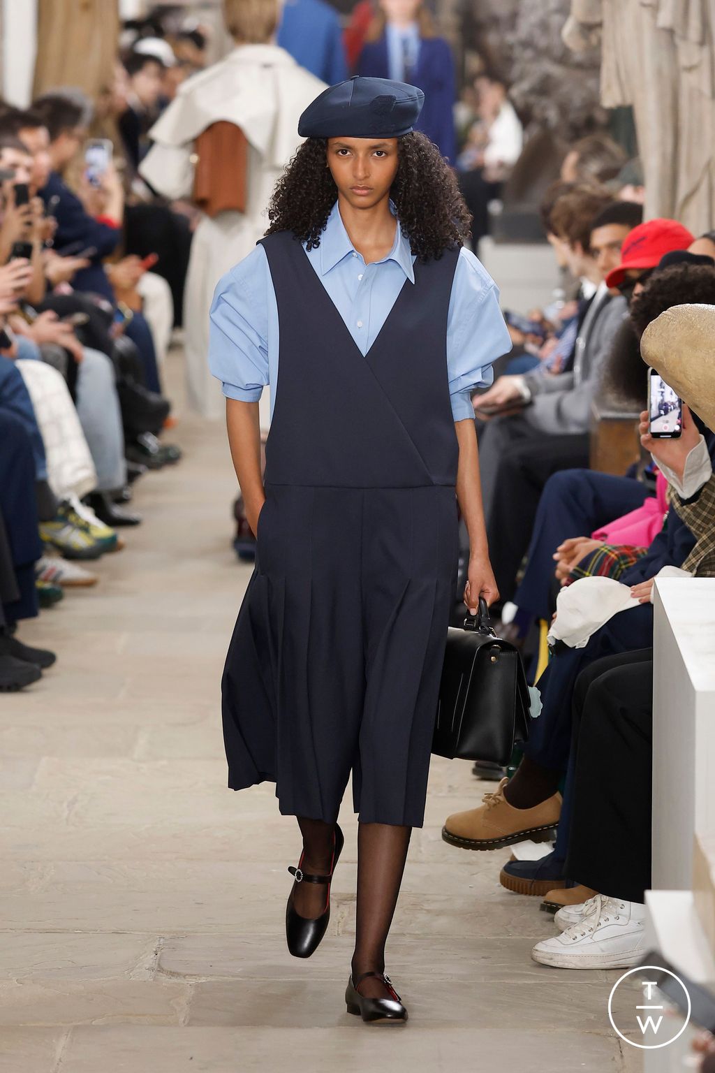 Fashion Week London Spring-Summer 2025 look 7 from the Kent & Curwen collection womenswear