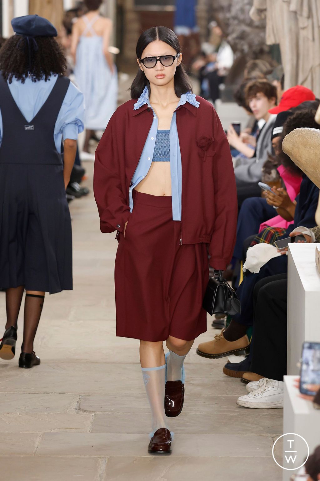 Fashion Week London Spring/Summer 2025 look 8 from the Kent & Curwen collection womenswear