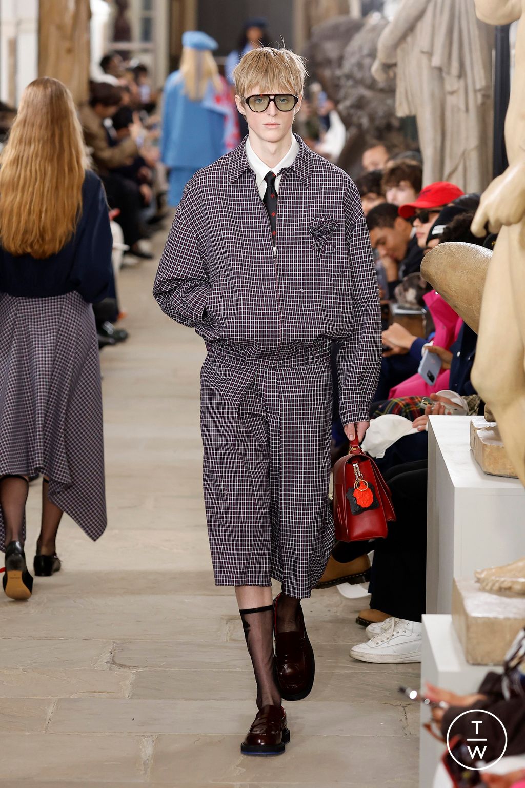 Fashion Week London Spring-Summer 2025 look 13 from the Kent & Curwen collection womenswear