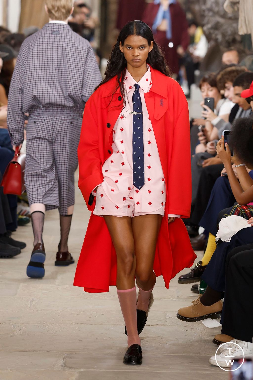 Fashion Week London Spring/Summer 2025 look 14 from the Kent & Curwen collection womenswear