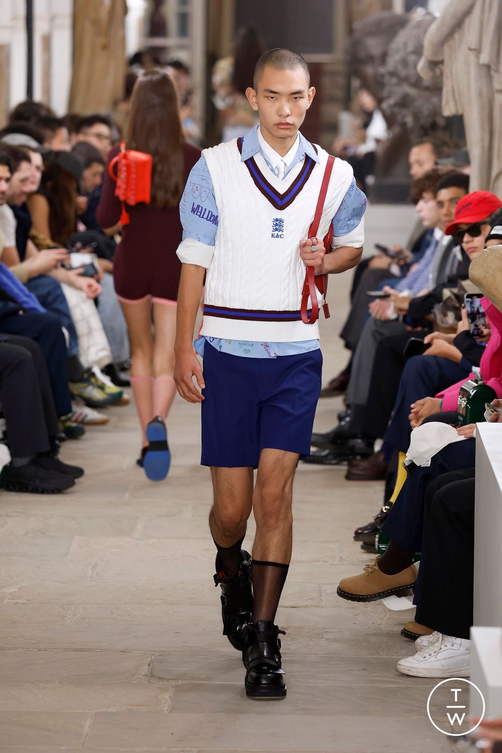 Fashion Week London Spring/Summer 2025 look 23 from the Kent & Curwen collection womenswear