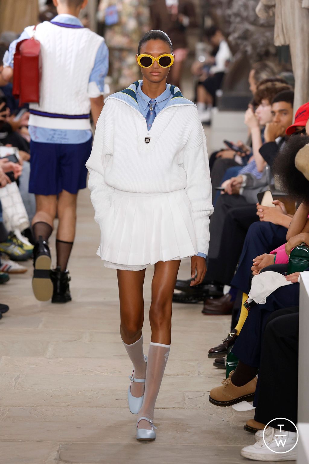 Fashion Week London Spring/Summer 2025 look 24 from the Kent & Curwen collection womenswear