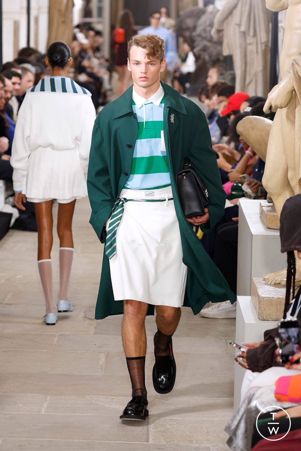 Fashion Week London Spring-Summer 2025 look 25 from the Kent & Curwen collection womenswear