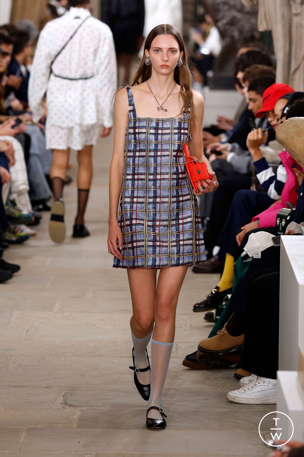 Fashion Week London Spring/Summer 2025 look 38 from the Kent & Curwen collection womenswear