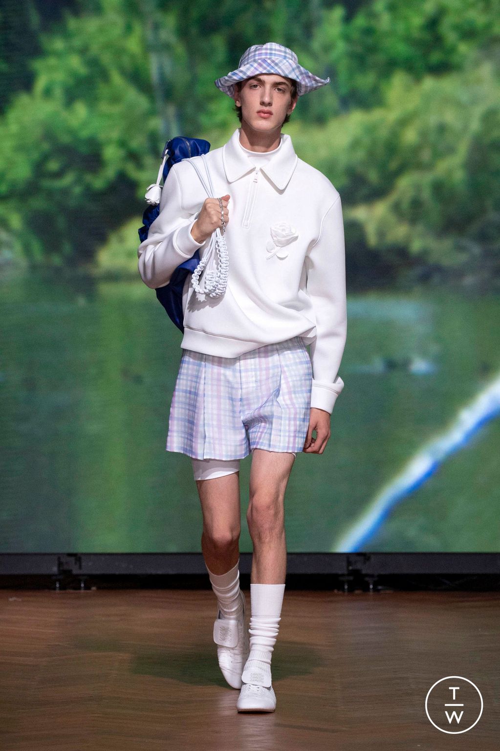 Fashion Week London Spring/Summer 2026 look 12 from the Kent & Curwen collection womenswear