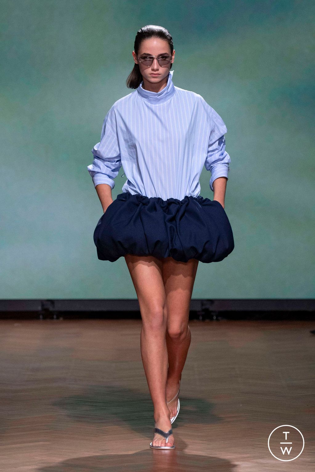 Fashion Week London Spring/Summer 2026 look 20 from the Kent & Curwen collection womenswear