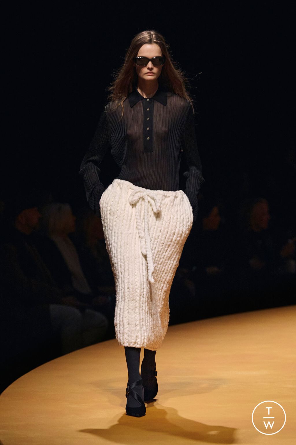 Fashion Week New York Fall/Winter 2025 look 10 from the Khaite collection womenswear