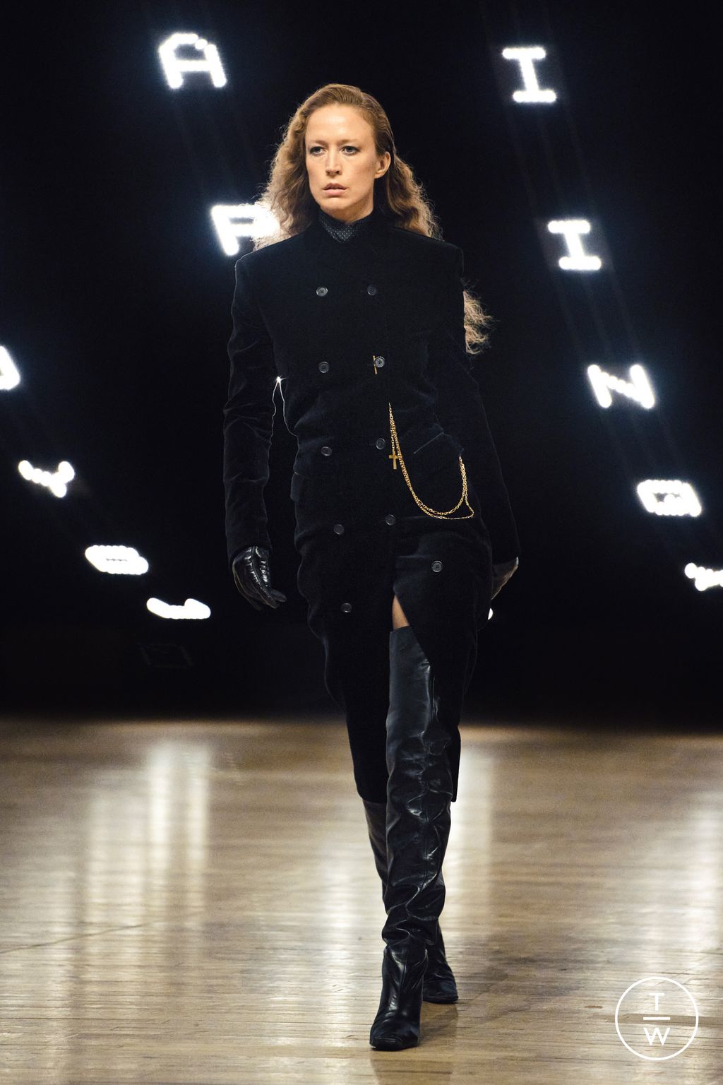 Fashion Week New York Fall/Winter 2026 look 1 from the Khaite collection womenswear