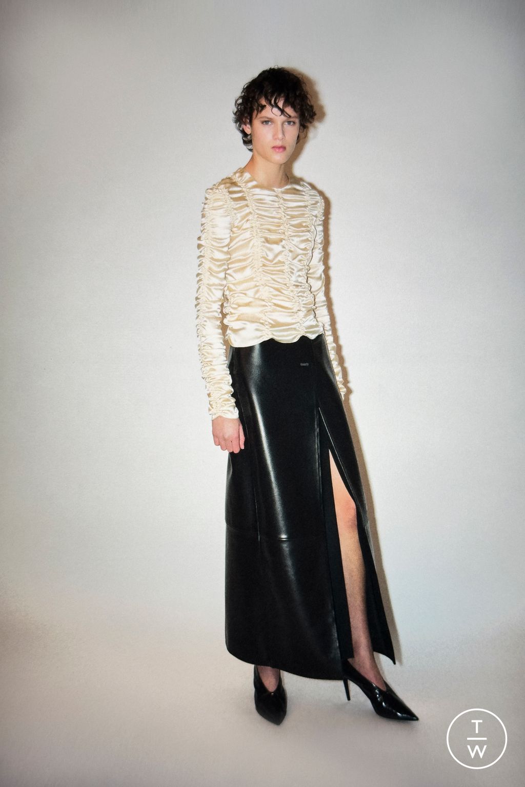 Fashion Week New York Pre-Fall 2026 look 46 from the Khaite collection womenswear