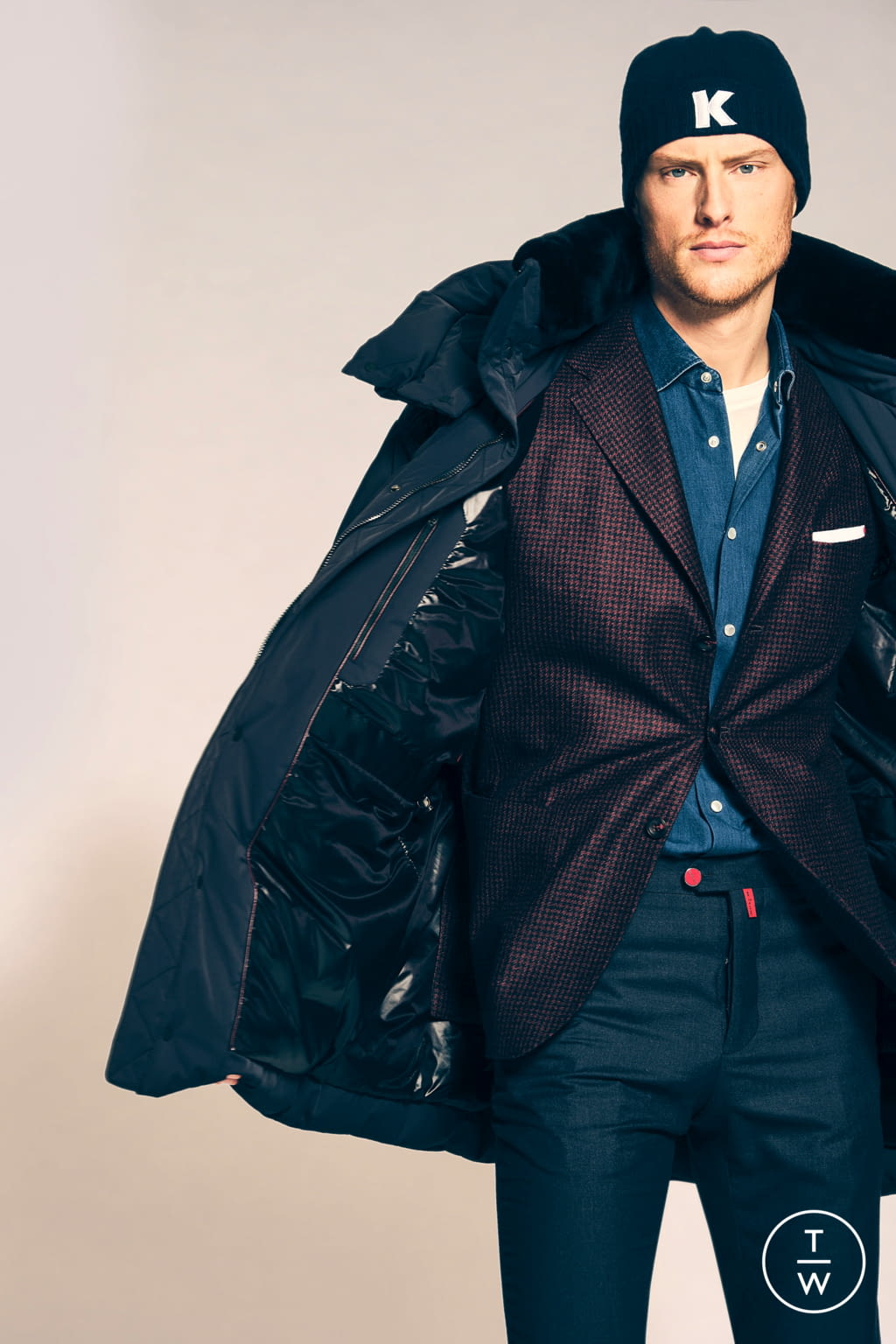 Fashion Week Milan Fall/Winter 2021 look 40 from the Kiton collection menswear