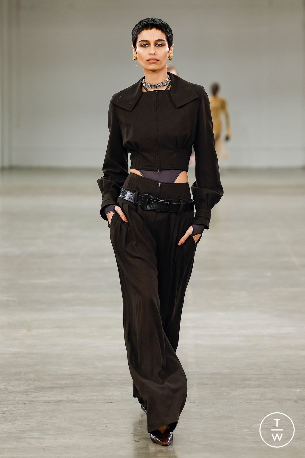 Fashion Week London Fall/Winter 2024 look 15 from the KNWLS collection womenswear
