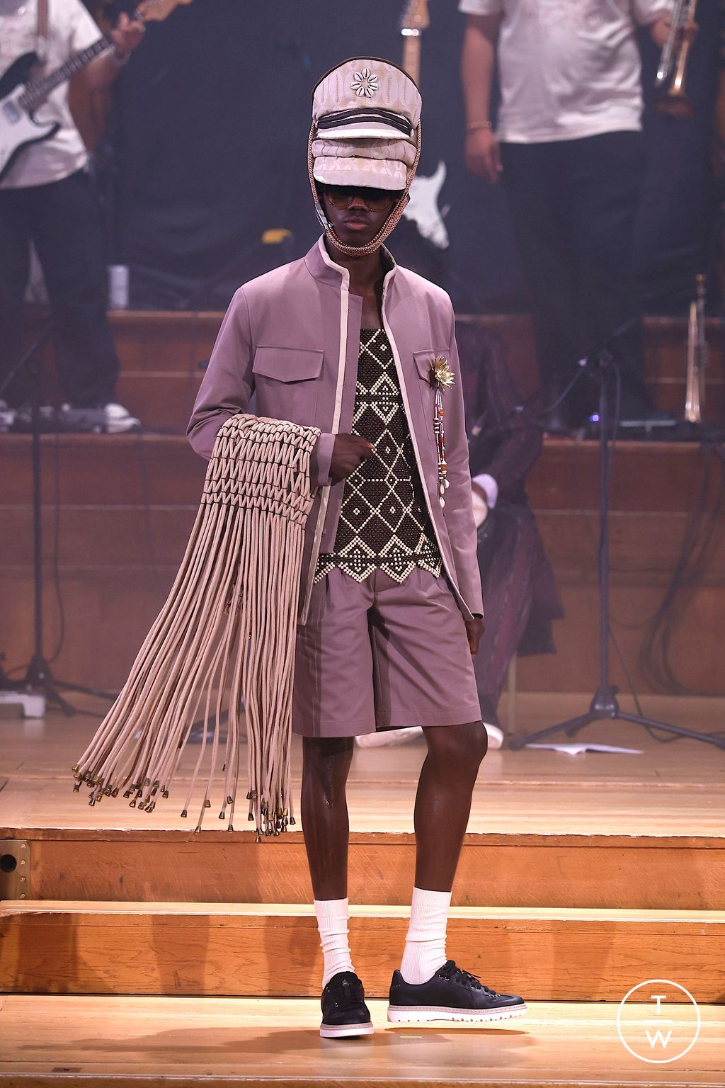 Fashion Week London Spring/Summer 2026 look 1 from the Labrum London collection womenswear