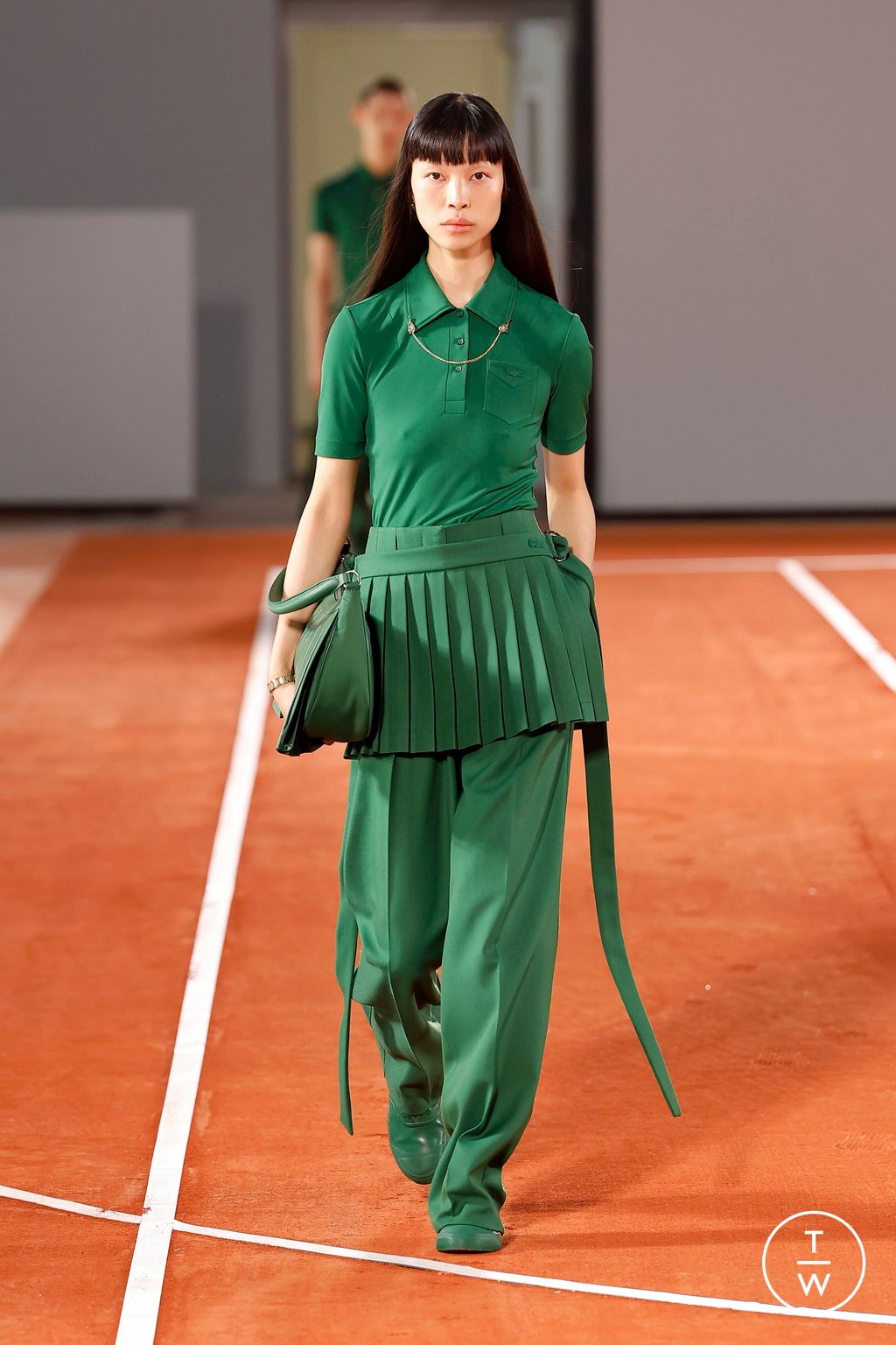 Fashion Week Paris Fall/Winter 2024 look 6 de la collection Lacoste womenswear