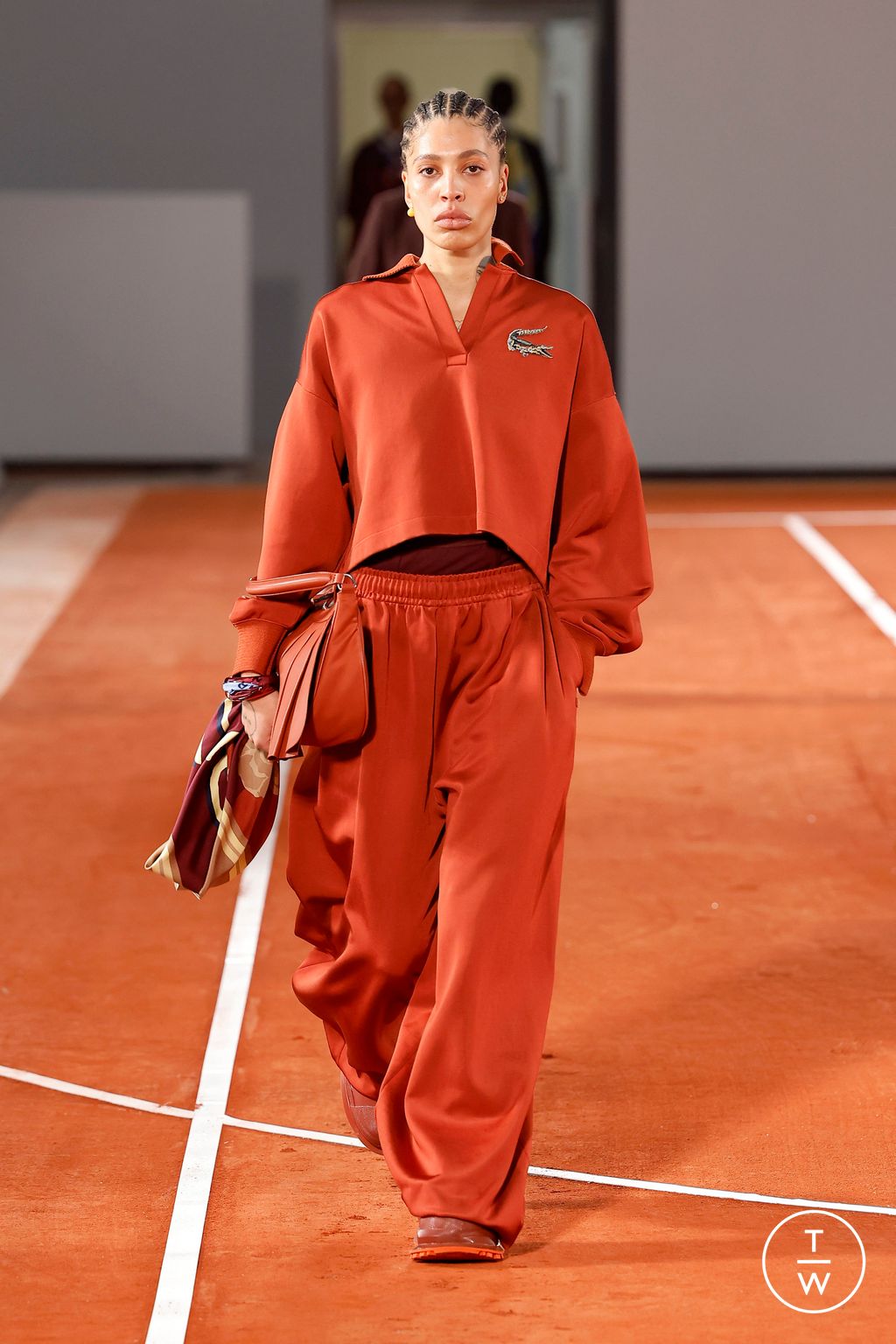 Fashion Week Paris Fall/Winter 2024 look 21 de la collection Lacoste womenswear