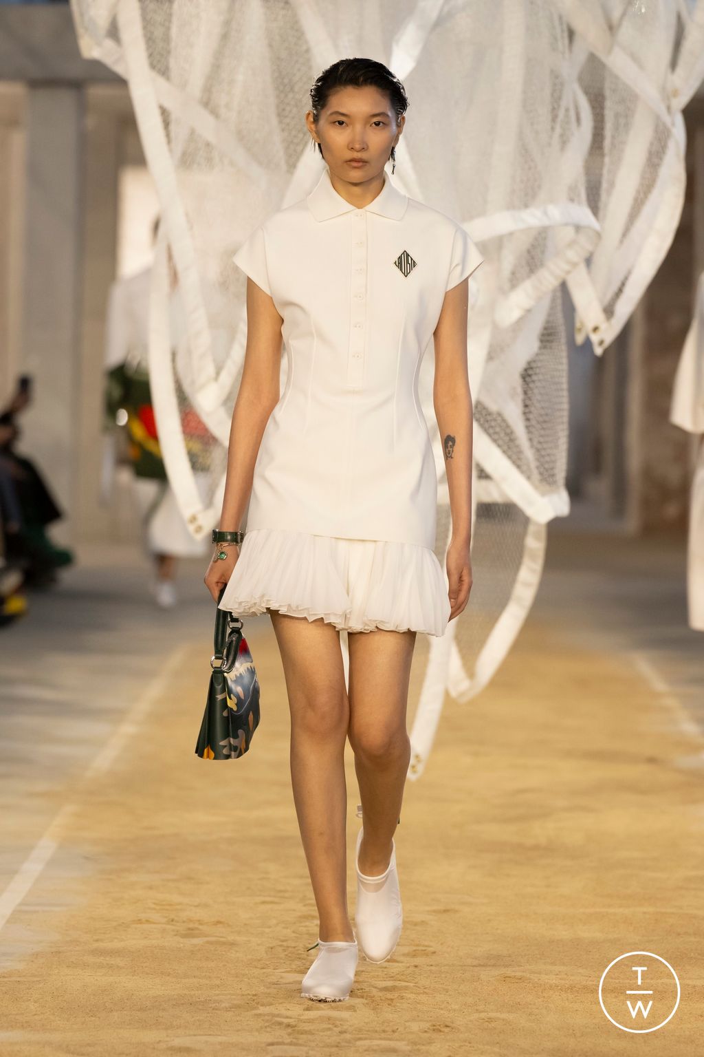 Fashion Week Paris Spring/Summer 2025 look 24 from the Lacoste collection womenswear
