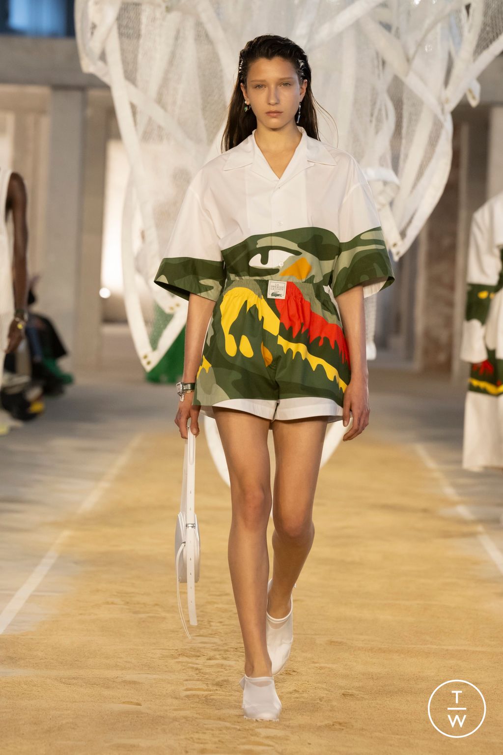 Fashion Week Paris Spring-Summer 2025 look 27 from the Lacoste collection womenswear