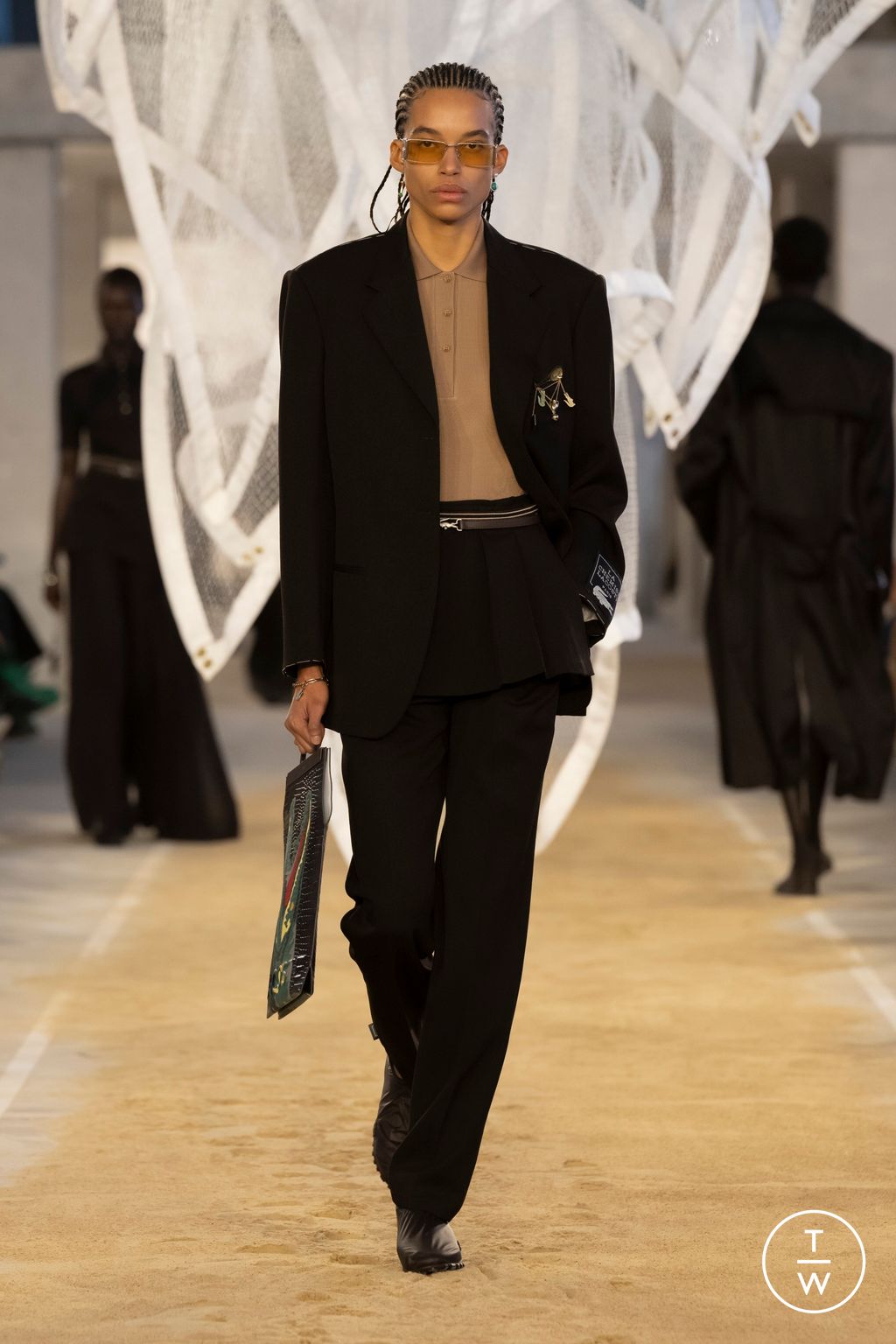 Fashion Week Paris Spring/Summer 2025 look 47 de la collection Lacoste womenswear