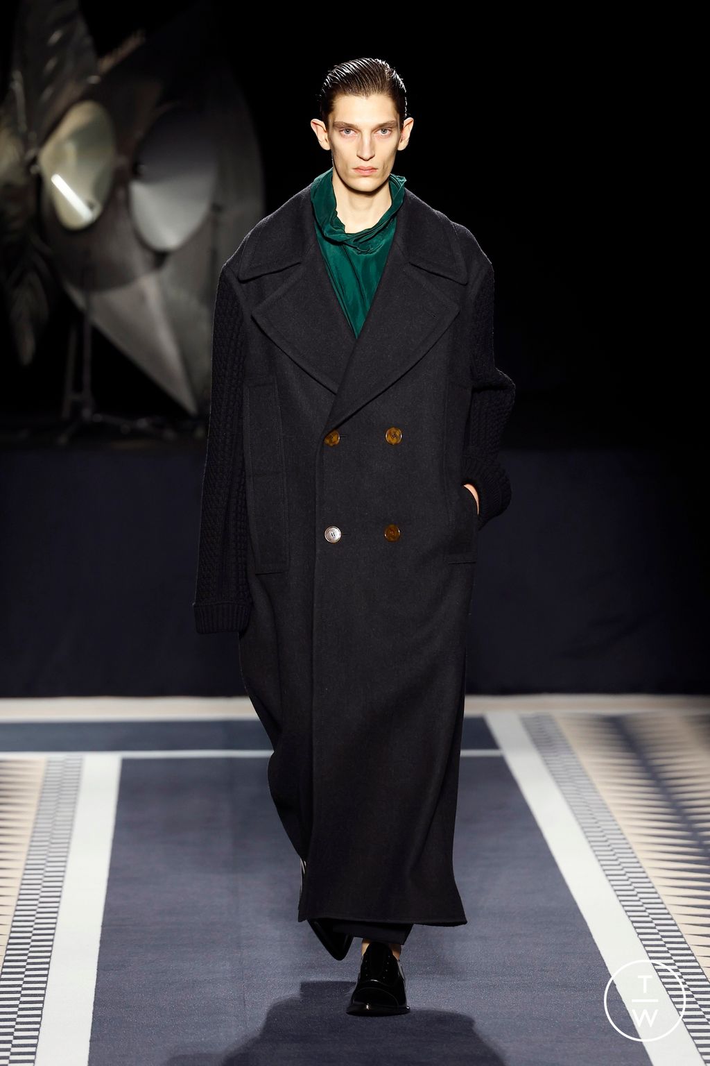Fashion Week Paris Fall/Winter 2025 look 45 de la collection Lanvin menswear
