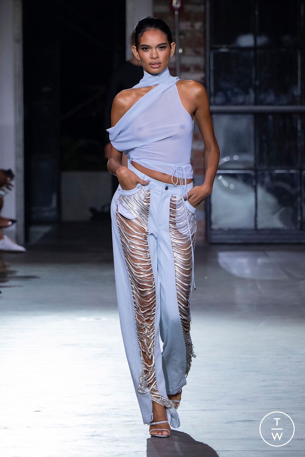Fashion Week New York Spring-Summer 2025 look 42 from the LaQuan Smith collection womenswear