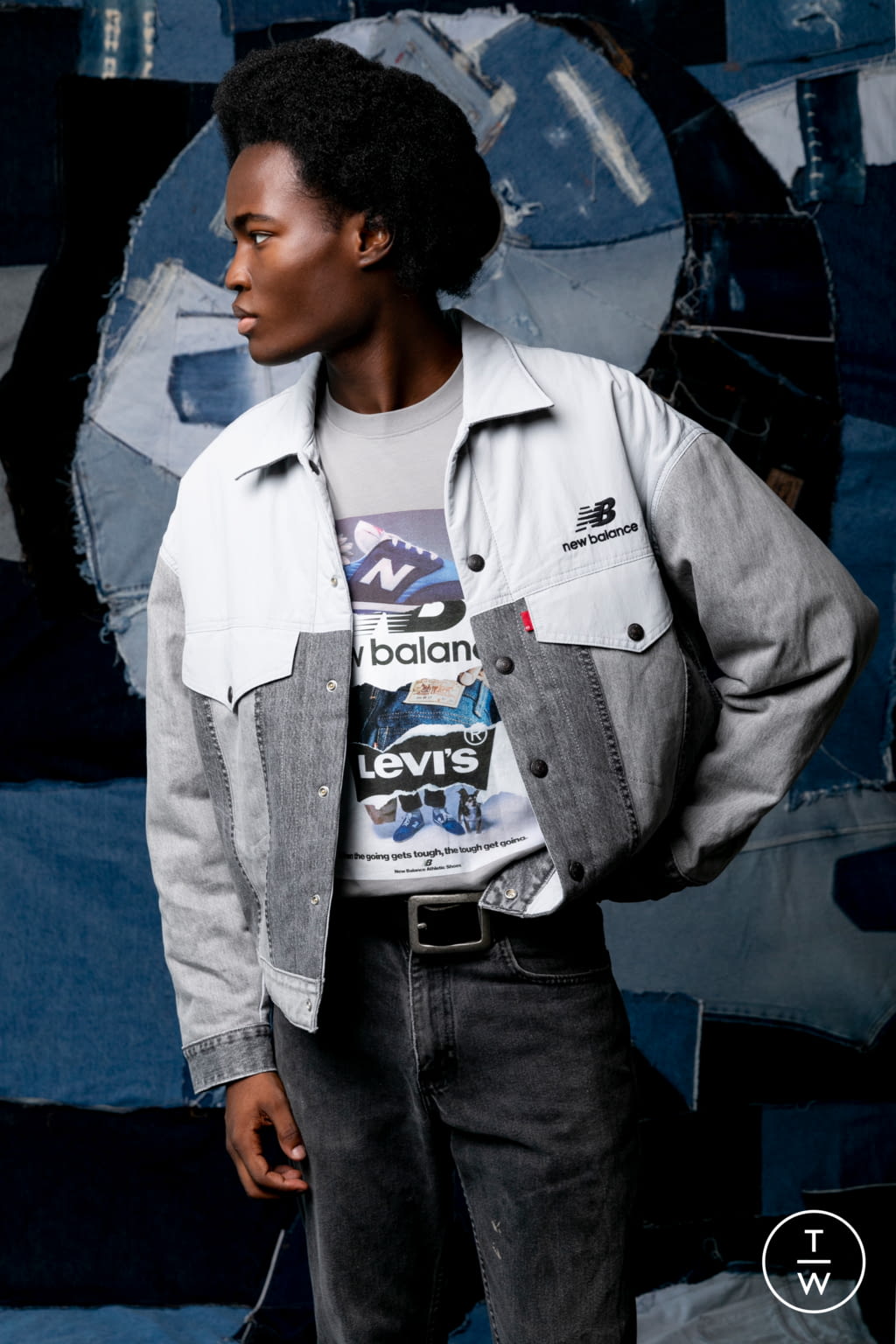Fashion Week Paris Spring/Summer 2021 look 9 from the Levi’s® x New Balance collection womenswear