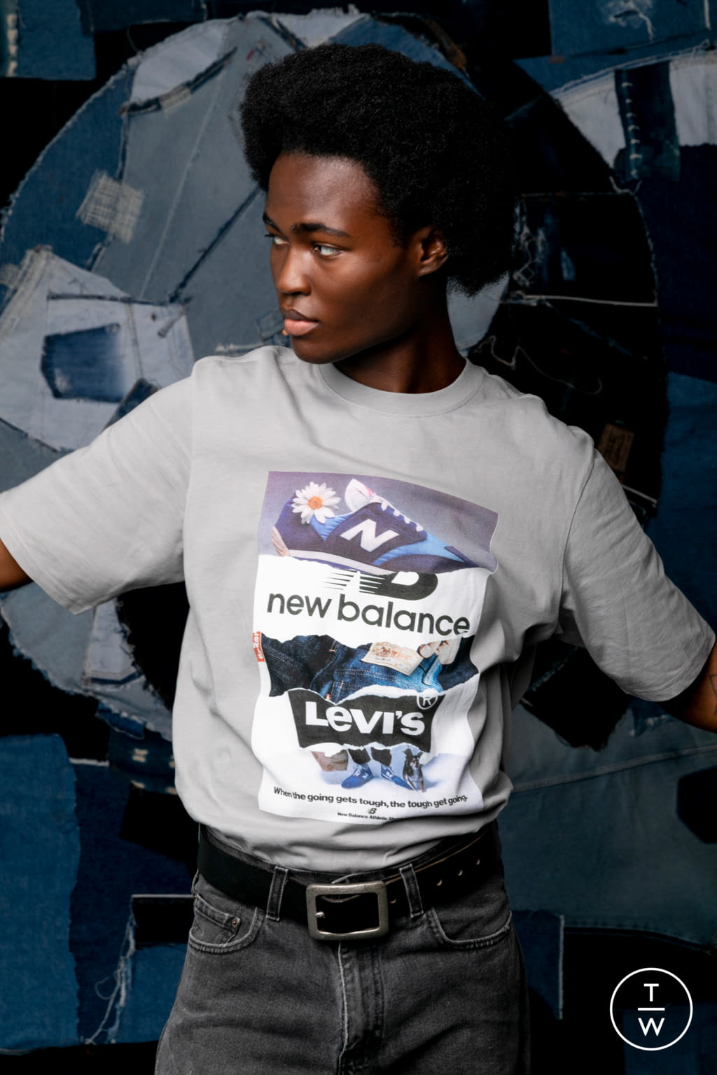 Fashion Week Paris Spring/Summer 2021 look 11 from the Levi’s® x New Balance collection womenswear