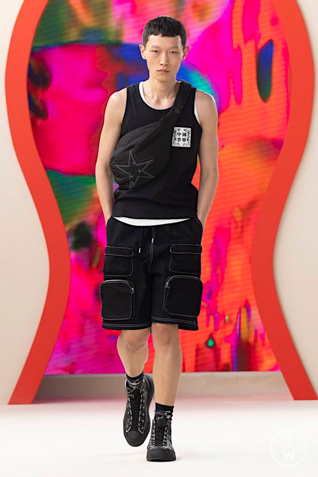 Fashion Week Paris Spring/Summer 2024 look 32 from the Li Ning collection menswear