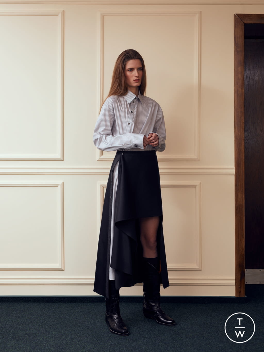 Fashion Week Paris Fall/Winter 2021 look 2 from the Litkovskaya collection womenswear