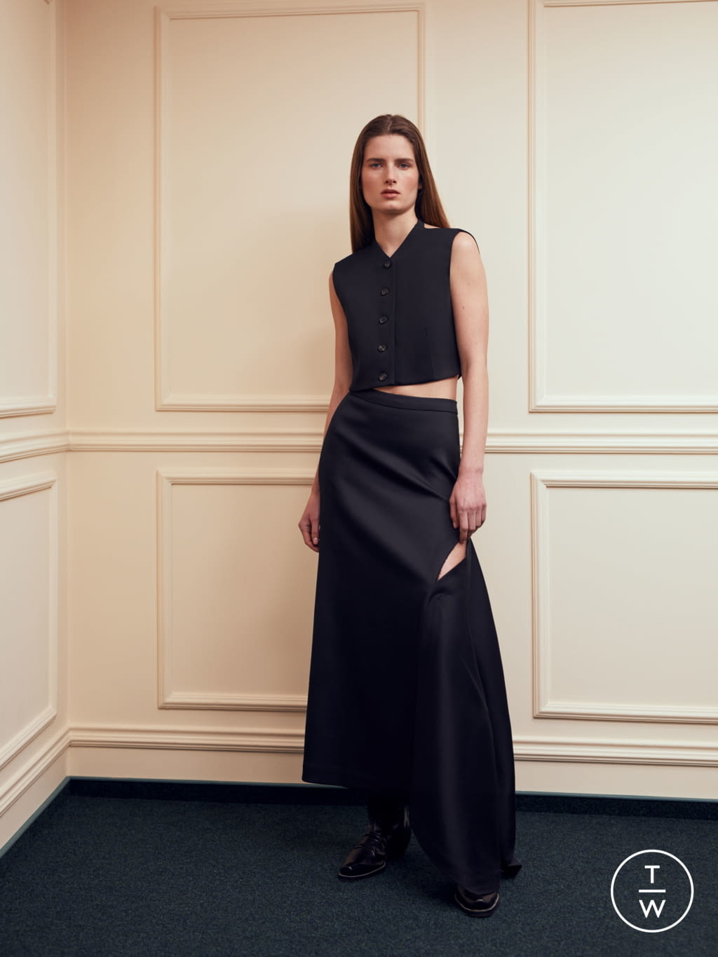 Fashion Week Paris Fall/Winter 2021 look 3 from the Litkovskaya collection womenswear