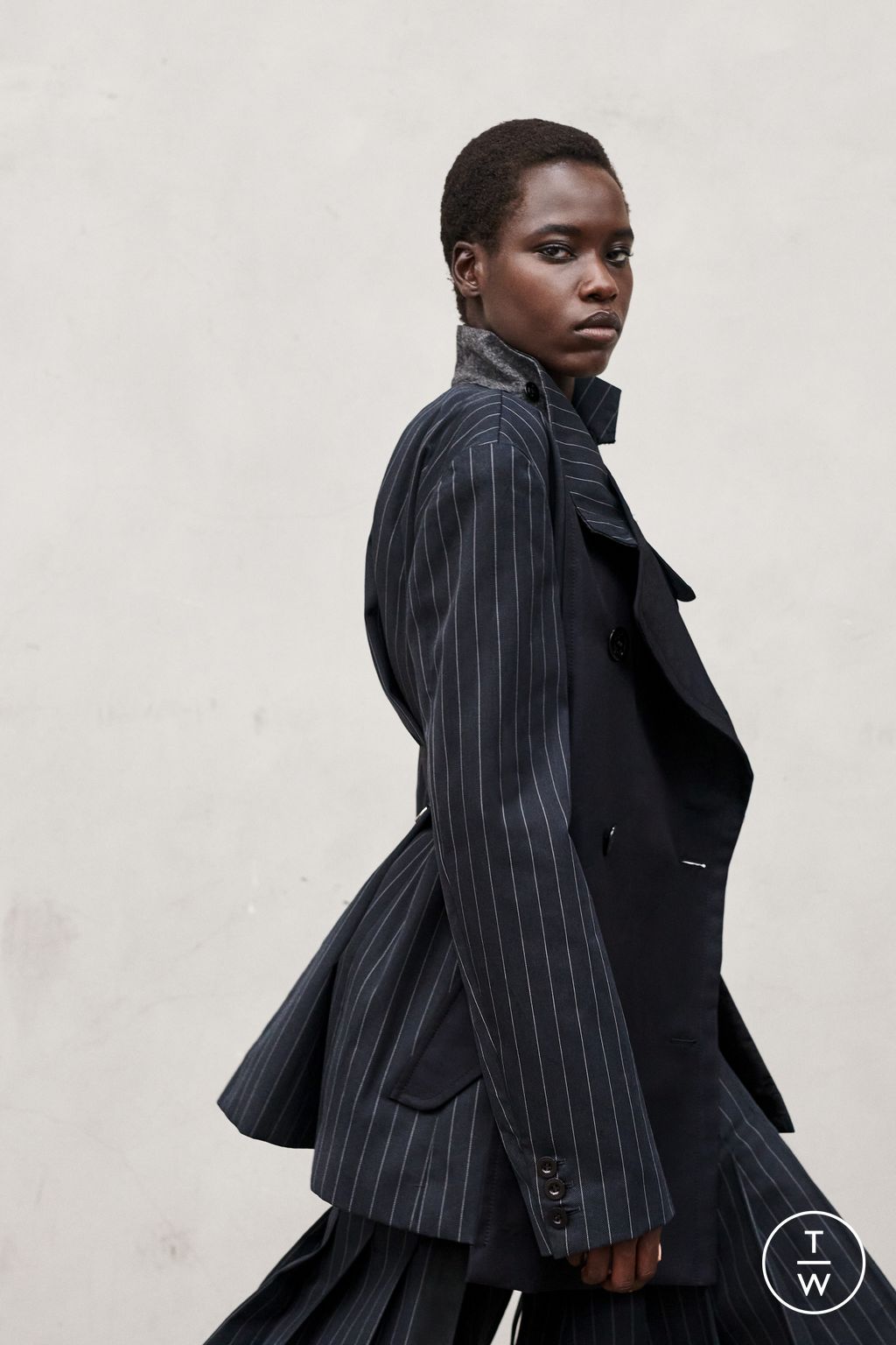 Fashion Week Paris Resort 2023 look 60 from the Sacai collection womenswear