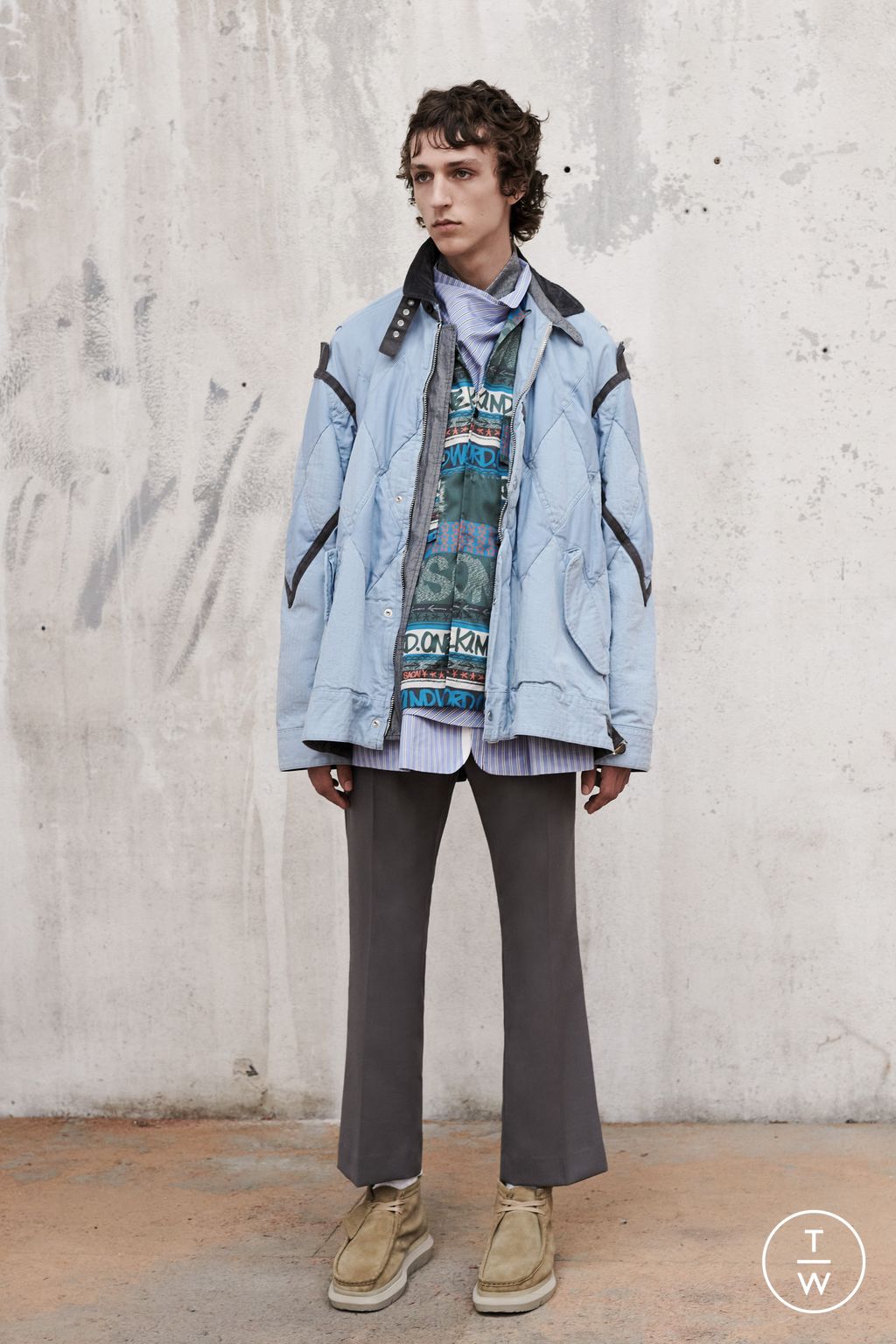 Fashion Week Paris Resort 2023 look 61 from the Sacai collection menswear