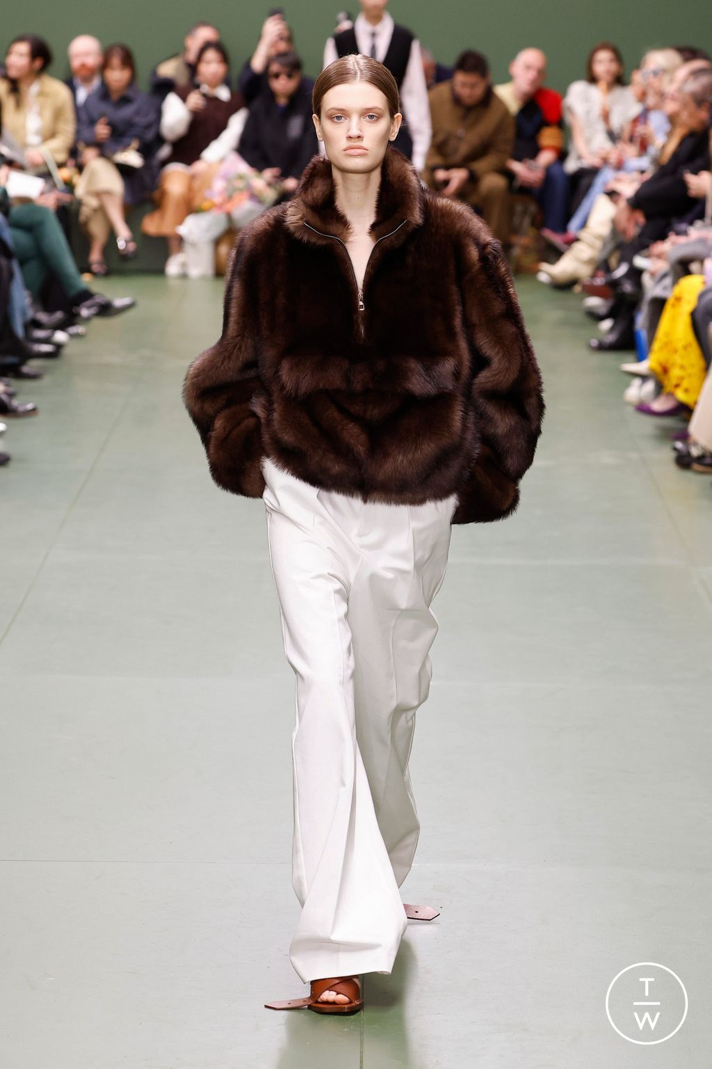 Fashion Week Paris Fall/Winter 2024 look 50 de la collection Loewe womenswear