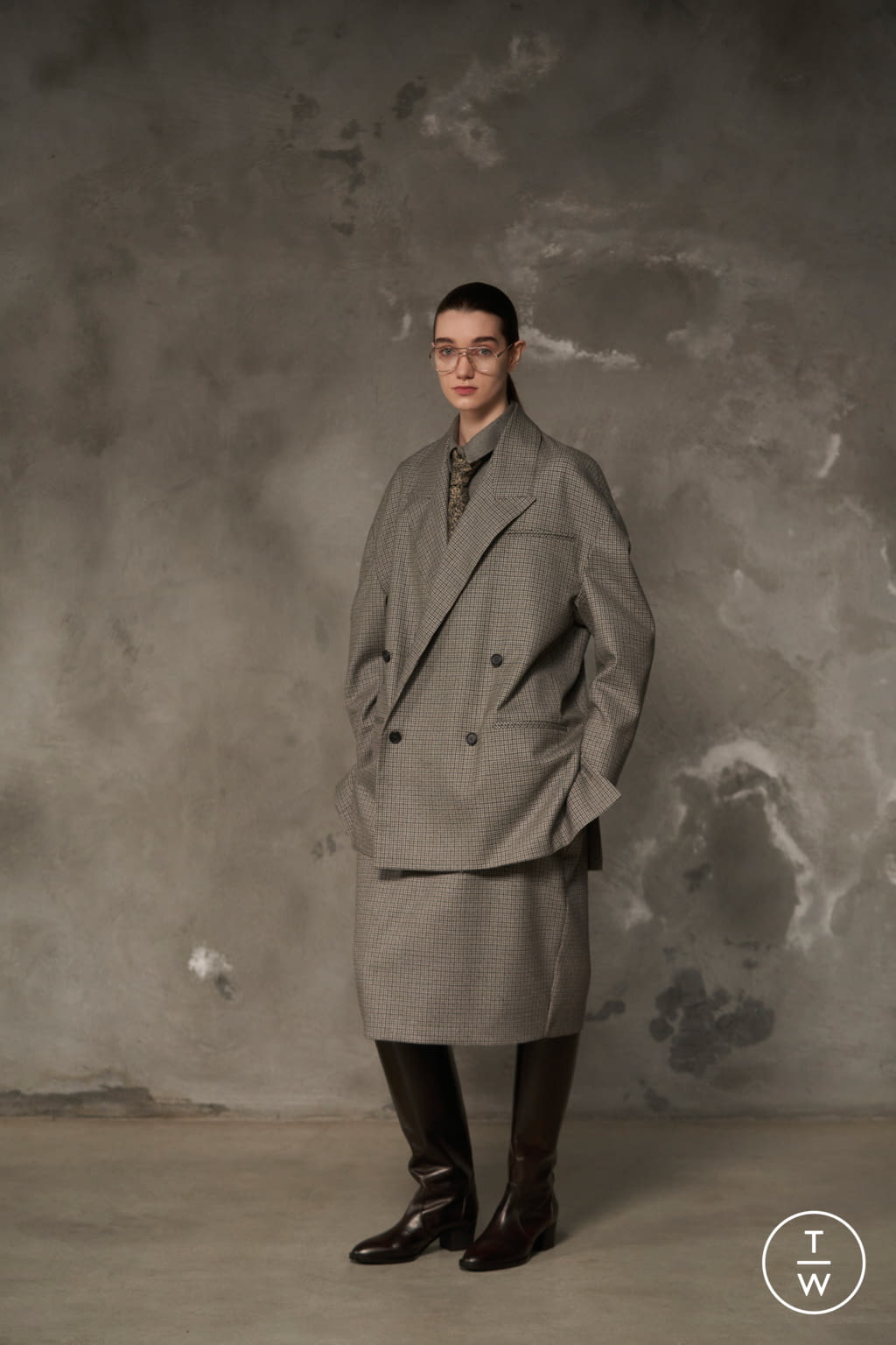 Fashion Week Milan Fall/Winter 2021 look 1 de la collection Calcaterra womenswear
